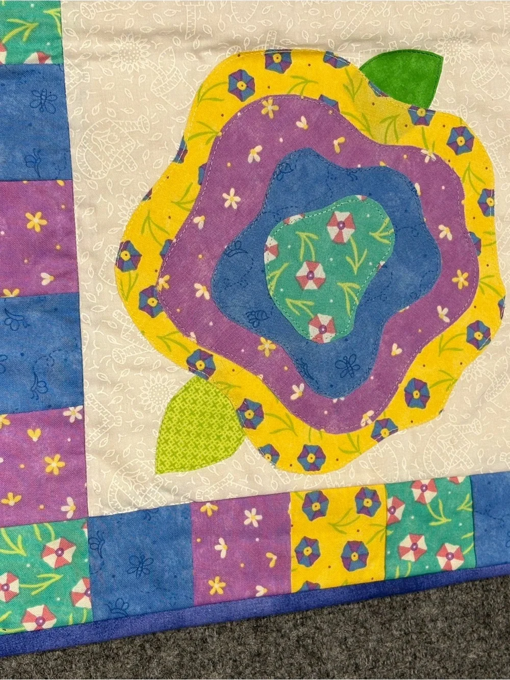 Colorful Floral Patchwork Table Runner Beautiful Design
